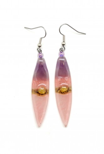 Long Dangle Glass Earrings Long Dangle Glass Earrings